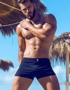 2EROS Sustainable Beachwear^V60 Bondi (Series 2) Swim Trunks-Black