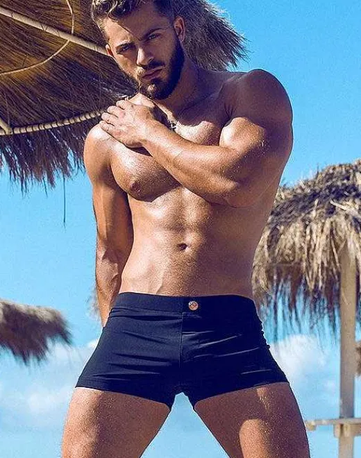 2EROS Sustainable Beachwear^V60 Bondi (Series 2) Swim Trunks-Black