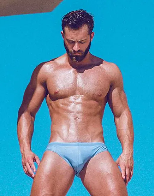 2EROS Swimwear^V10 Core Swimwear (Series 2)-Faded Denim