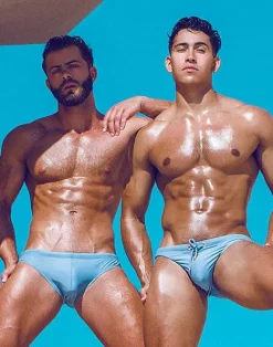 2EROS Swimwear^V10 Core Swimwear (Series 2)-Faded Denim