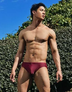 2EROS Sustainable Beachwear^V10 Core Swimwear (Series 2)-Tawny Port