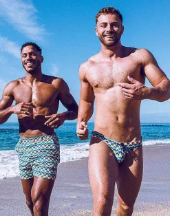 2EROS Swimwear^V20 Print Swim Brief-Chevy Blue
