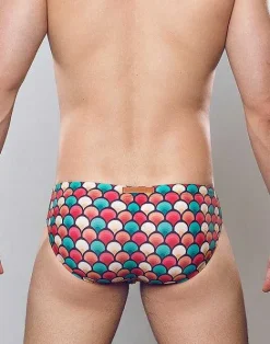 2EROS Sustainable Beachwear^V10 Print Swim Brief-Retro Red
