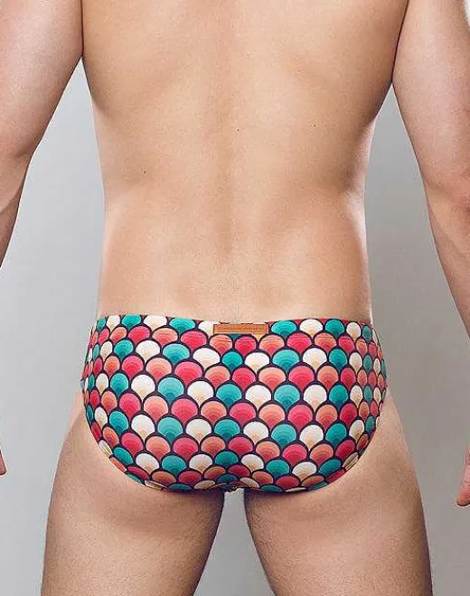 2EROS Swimwear^V10 Print Swim Brief-Retro Red