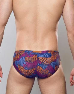 2EROS Swimwear^V10 Print Swim Brief-Stallion Navy