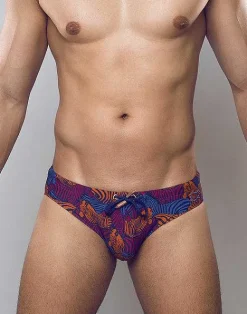 2EROS Swimwear^V10 Print Swim Brief-Stallion Navy