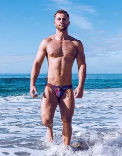 2EROS Swimwear^V20 Print Swim Brief-Stallion Navy