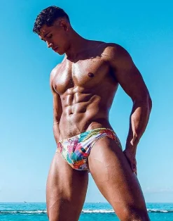 2EROS Swimwear^V10 Print Swimwear-Aves Purple