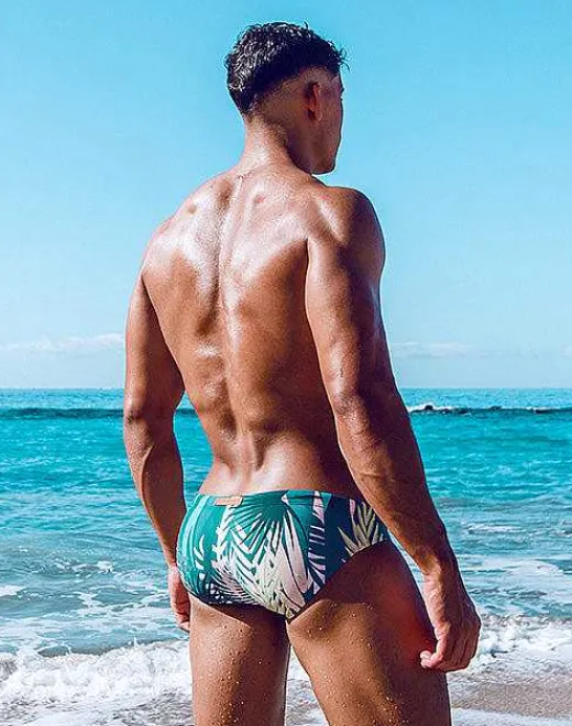 2EROS Swimwear^V10 Print Swimwear-Feuille Green