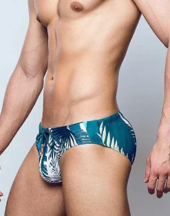 2EROS Sustainable Beachwear^V10 Print Swimwear-Feuille Green