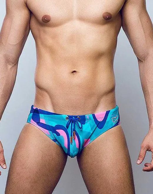 2EROS Swimwear^V10 Print Swimwear-Kai Blue