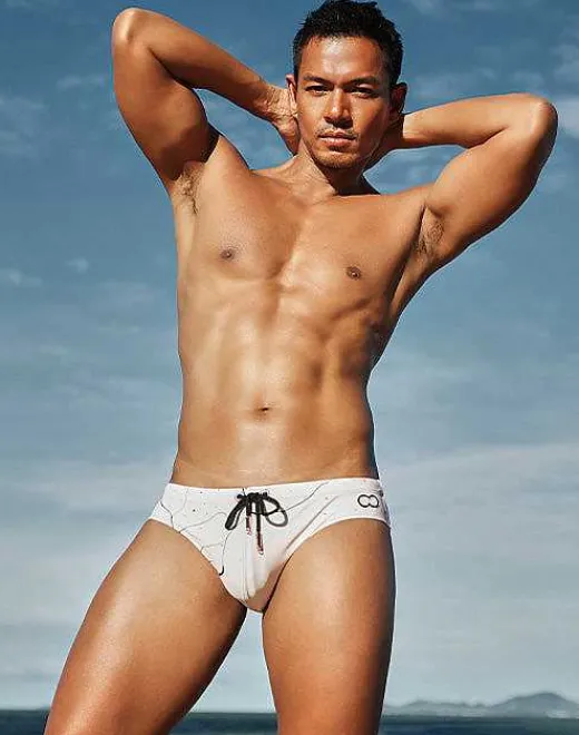 2EROS Sustainable Beachwear^V10 Print Swimwear-Marble