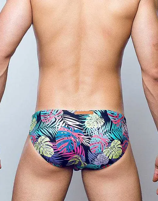 2EROS Swimwear^V10 Print Swimwear-Monstera Black