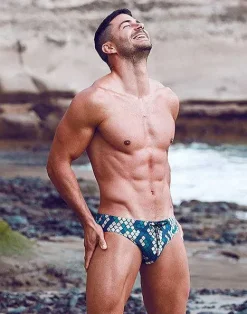 2EROS Sustainable Beachwear^V10 Print Swimwear-Python