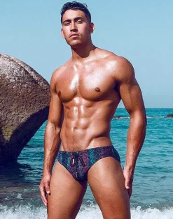 2EROS Sustainable Beachwear^V10 Print Swimwear-Viper
