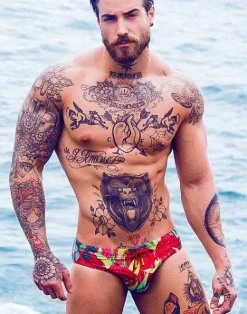 2EROS Swimwear^V10 Print Swimwear-Waratah