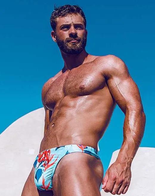 2EROS Swimwear^V80 Print Thong-Caribbean Twist