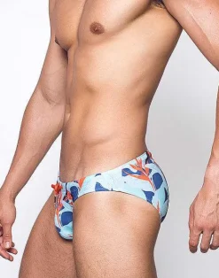2EROS Sustainable Beachwear^V20 Swim Brief-Caribbean Twist