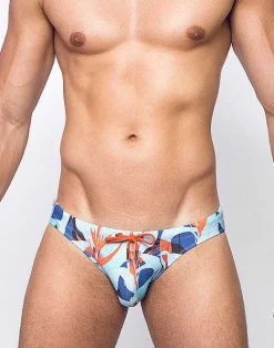 2EROS Sustainable Beachwear^V20 Swim Brief-Caribbean Twist