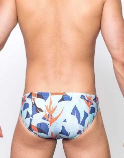 2EROS Sustainable Beachwear^V20 Swim Brief-Caribbean Twist