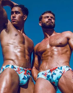 2EROS Sustainable Beachwear^V20 Swim Brief-Caribbean Twist