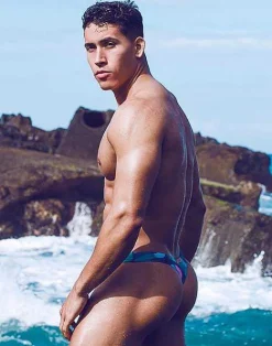 2EROS Swimwear^V80 Swim Thong-Kai Blue